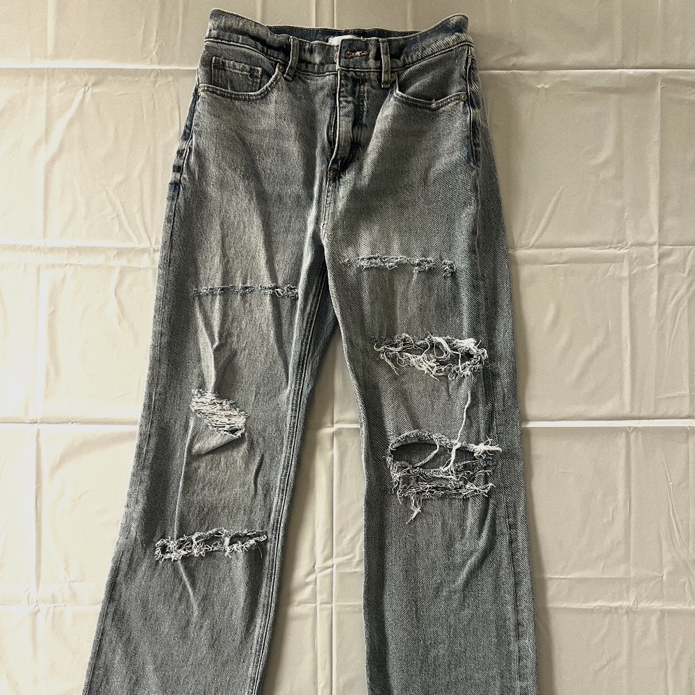 Loft Frayed Hem Jeans